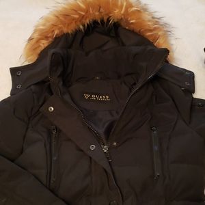 GUESS Women's Medium Hooded Winter Coat